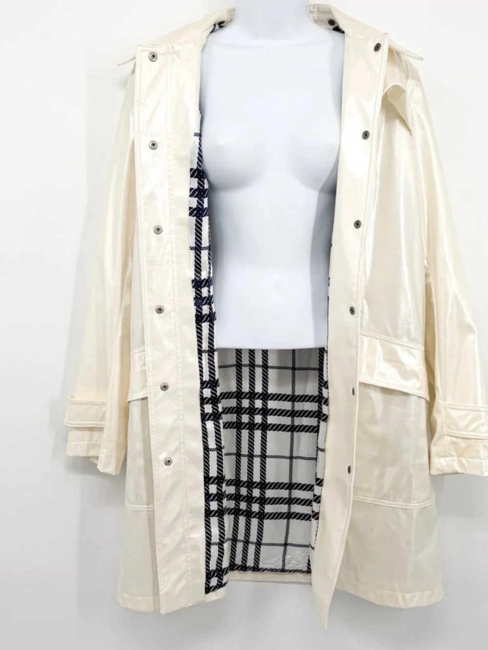 Burberry London Y2K Vintage Bonnie Iridescent Trench Rain Coat Jacket - Picture 13 of 16
